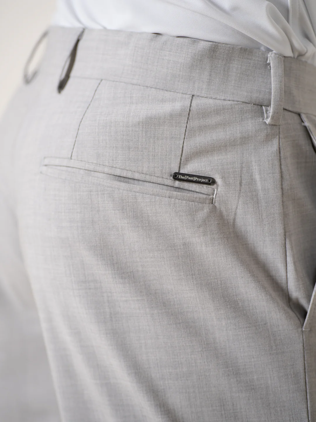 Ethereal Grey Melange Stretch Formal Pants - Image 11